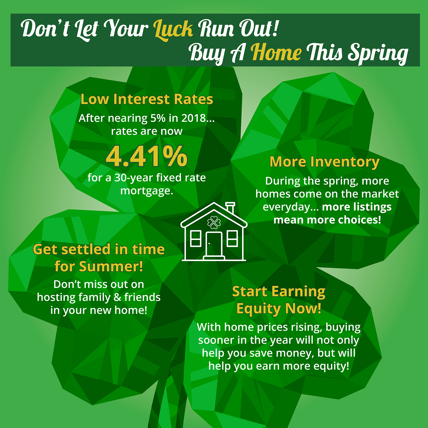 Don’t Let Your Luck Run Out! Buy A Home This Spring [INFOGRAPHIC] | Simplifying The Market