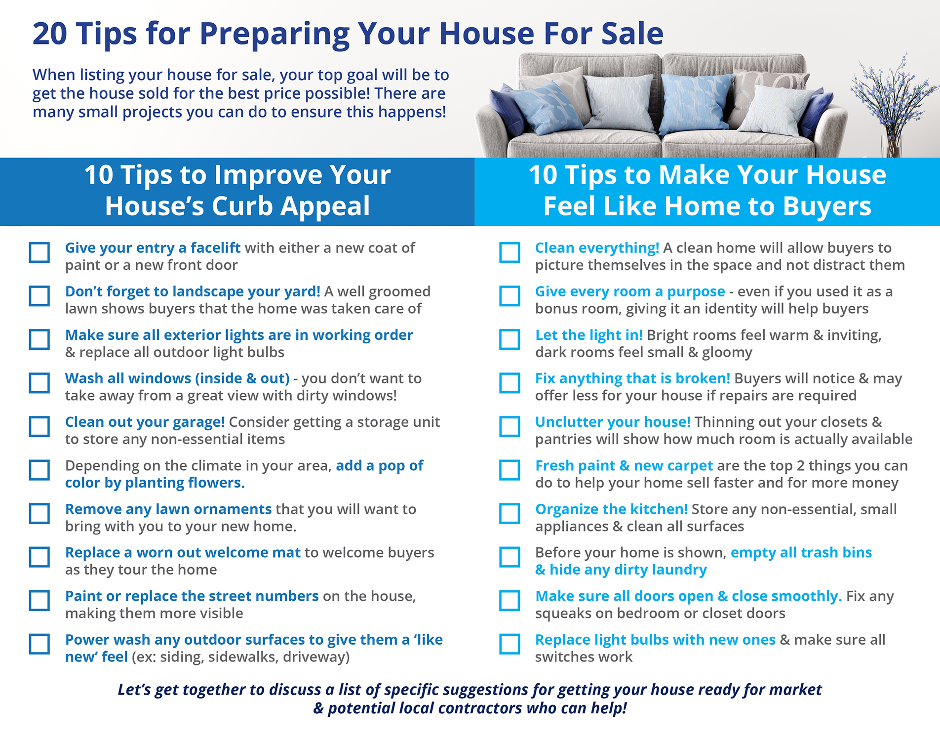 20 Tips for Preparing Your House for Sale This Spring [INFOGRAPHIC] | Simplifying The Market